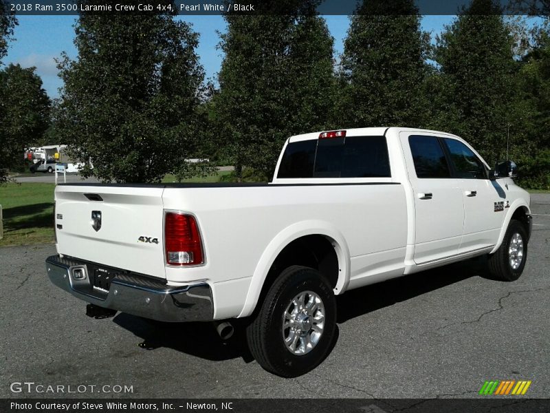 Pearl White / Black 2018 Ram 3500 Laramie Crew Cab 4x4