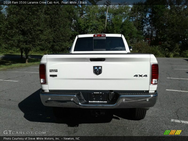 Pearl White / Black 2018 Ram 3500 Laramie Crew Cab 4x4