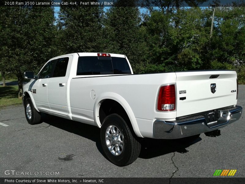 Pearl White / Black 2018 Ram 3500 Laramie Crew Cab 4x4