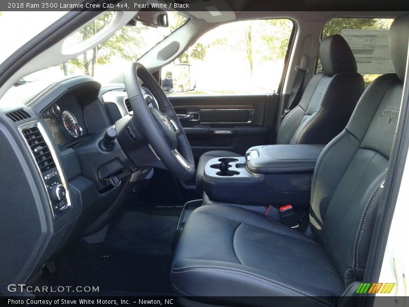 Pearl White / Black 2018 Ram 3500 Laramie Crew Cab 4x4