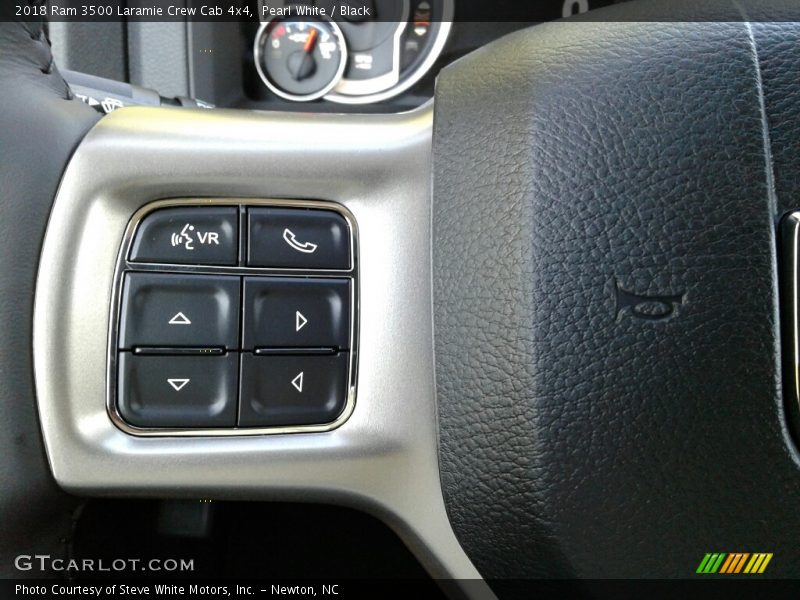 Pearl White / Black 2018 Ram 3500 Laramie Crew Cab 4x4