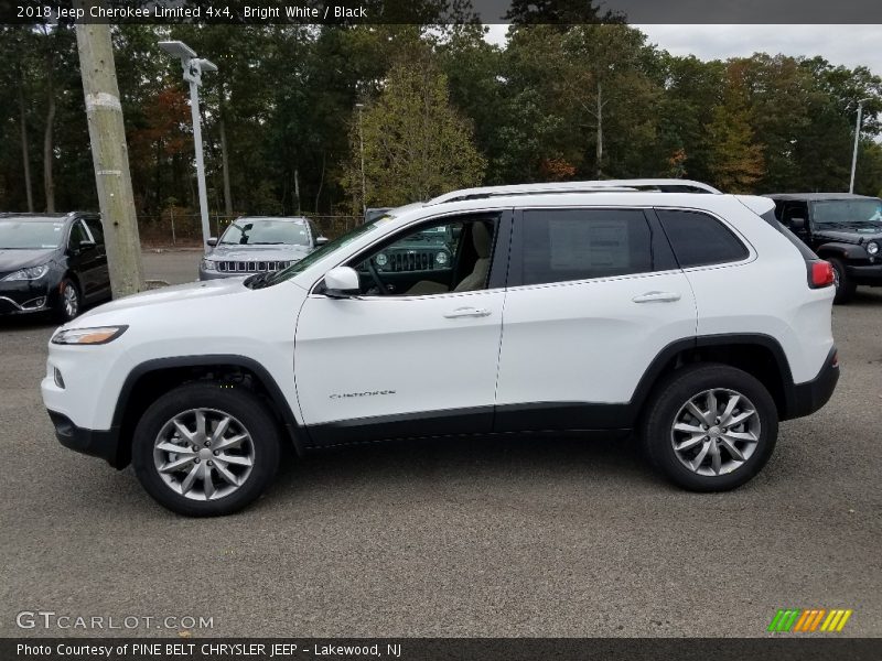 Bright White / Black 2018 Jeep Cherokee Limited 4x4