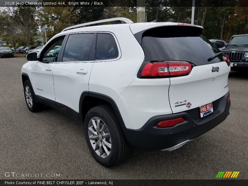 Bright White / Black 2018 Jeep Cherokee Limited 4x4