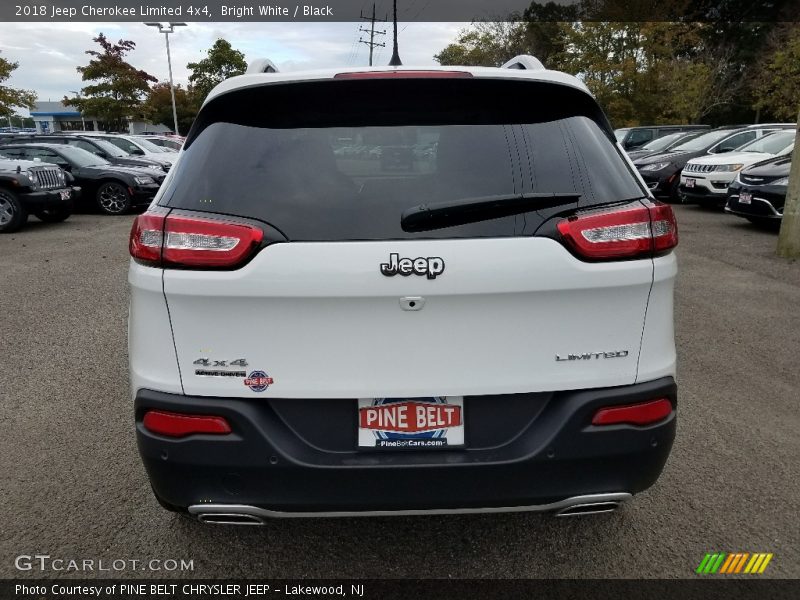 Bright White / Black 2018 Jeep Cherokee Limited 4x4