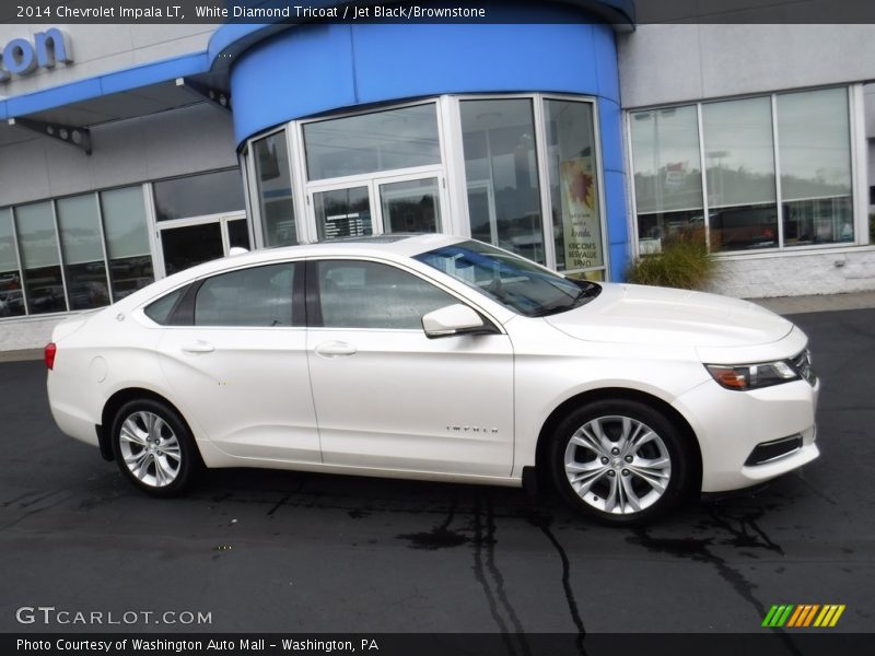 White Diamond Tricoat / Jet Black/Brownstone 2014 Chevrolet Impala LT