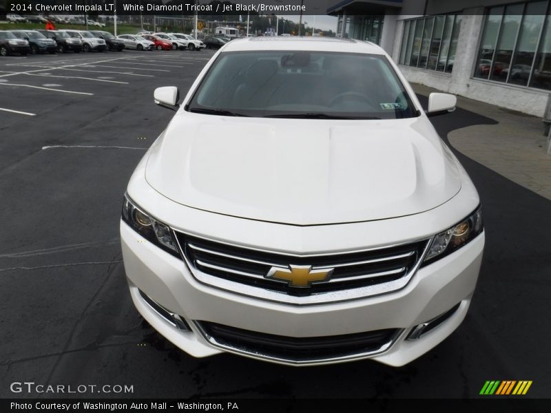 White Diamond Tricoat / Jet Black/Brownstone 2014 Chevrolet Impala LT