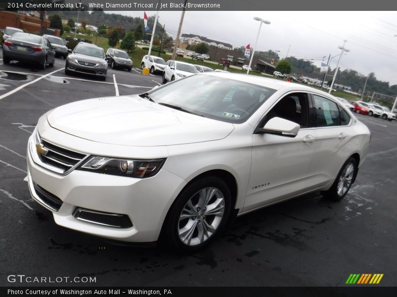 White Diamond Tricoat / Jet Black/Brownstone 2014 Chevrolet Impala LT