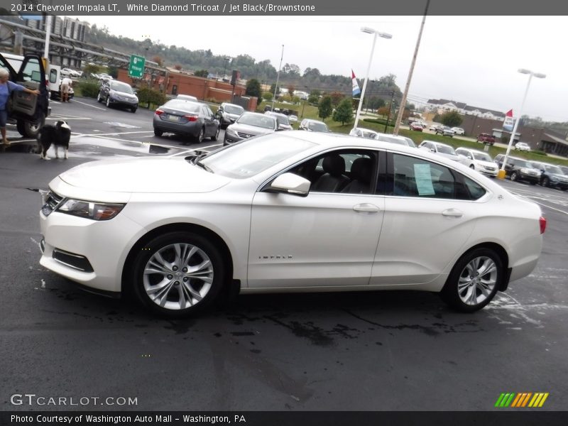 White Diamond Tricoat / Jet Black/Brownstone 2014 Chevrolet Impala LT