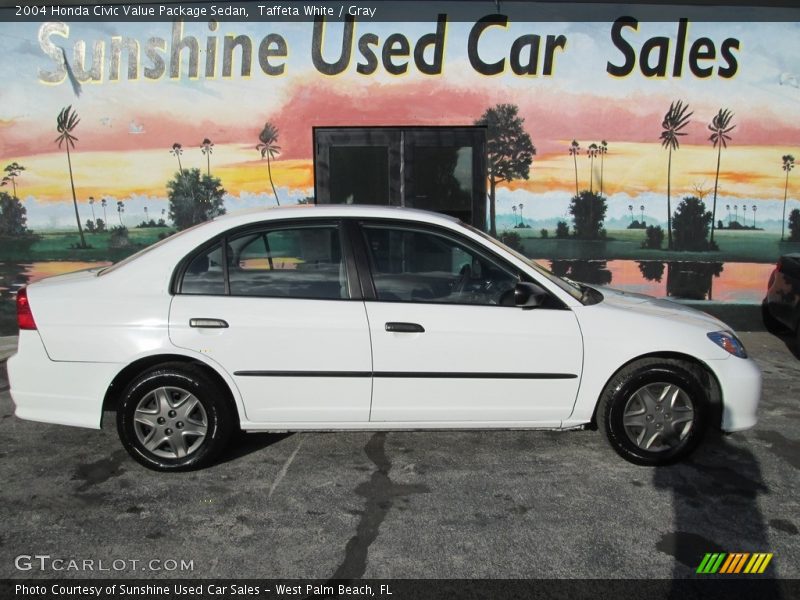 Taffeta White / Gray 2004 Honda Civic Value Package Sedan