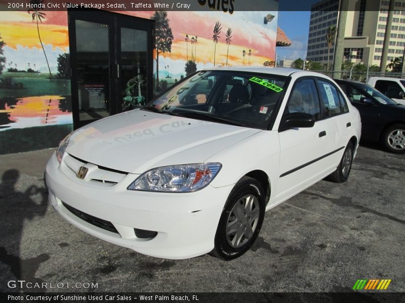 Taffeta White / Gray 2004 Honda Civic Value Package Sedan
