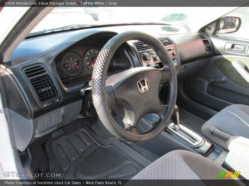 Taffeta White / Gray 2004 Honda Civic Value Package Sedan