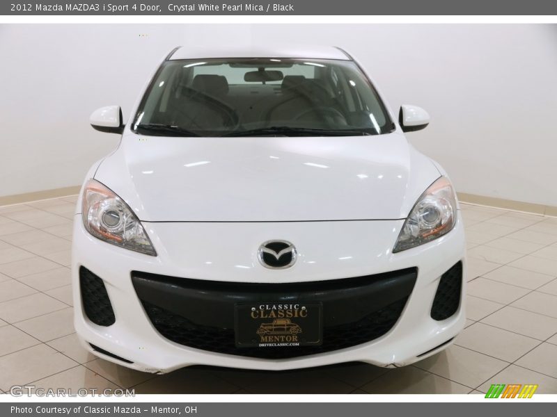 Crystal White Pearl Mica / Black 2012 Mazda MAZDA3 i Sport 4 Door