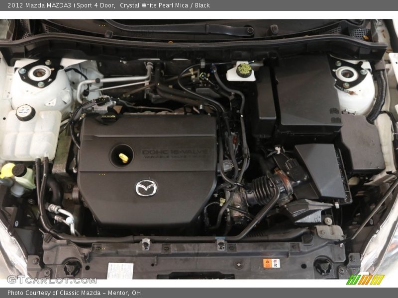Crystal White Pearl Mica / Black 2012 Mazda MAZDA3 i Sport 4 Door