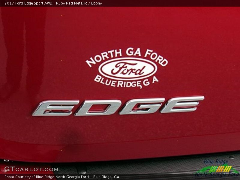 Ruby Red Metallic / Ebony 2017 Ford Edge Sport AWD