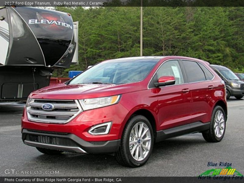 Ruby Red Metallic / Ceramic 2017 Ford Edge Titanium