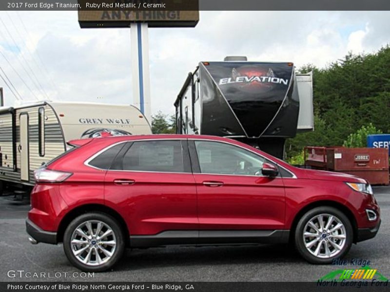 Ruby Red Metallic / Ceramic 2017 Ford Edge Titanium