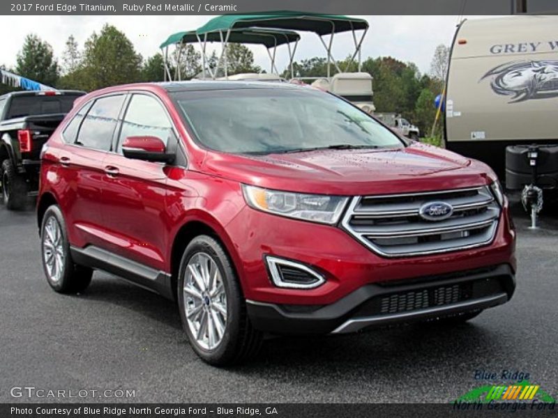Ruby Red Metallic / Ceramic 2017 Ford Edge Titanium