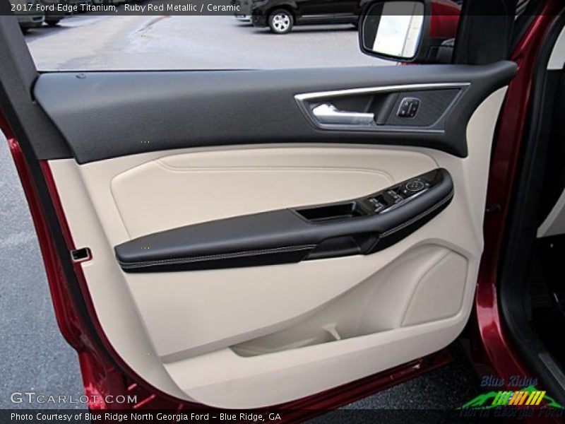 Ruby Red Metallic / Ceramic 2017 Ford Edge Titanium
