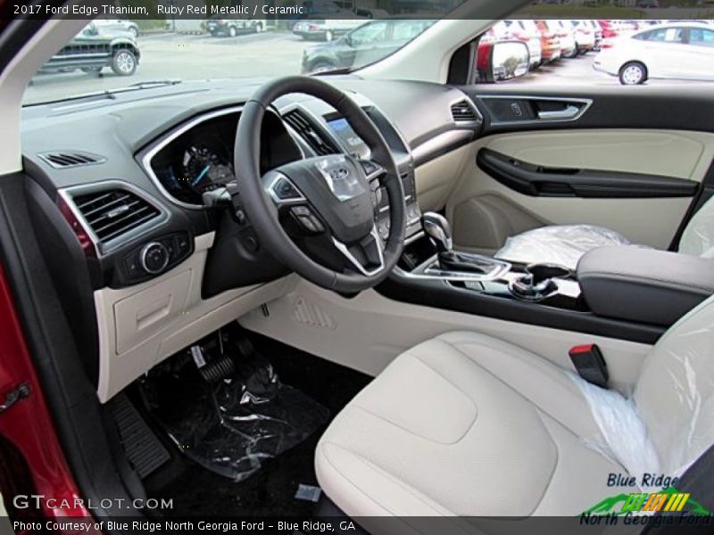 Ruby Red Metallic / Ceramic 2017 Ford Edge Titanium