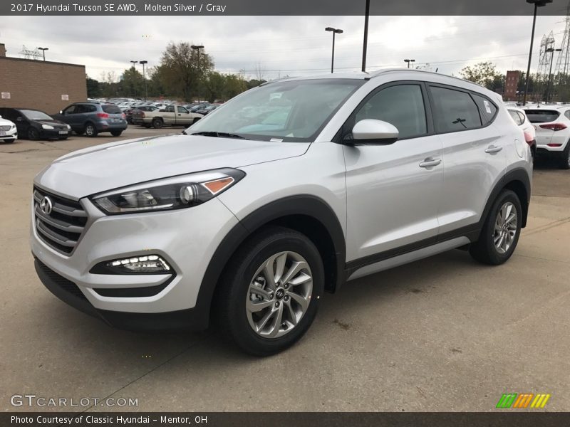 Molten Silver / Gray 2017 Hyundai Tucson SE AWD