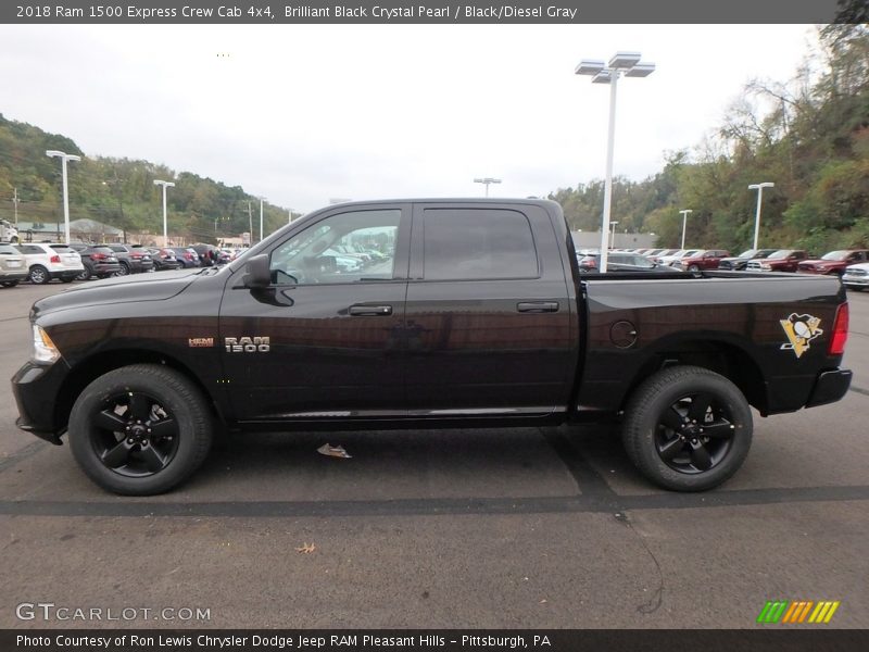 Brilliant Black Crystal Pearl / Black/Diesel Gray 2018 Ram 1500 Express Crew Cab 4x4