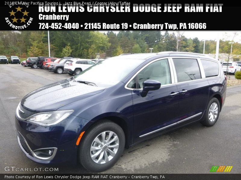 Jazz Blue Pearl / Cognac/Alloy/Toffee 2018 Chrysler Pacifica Touring L