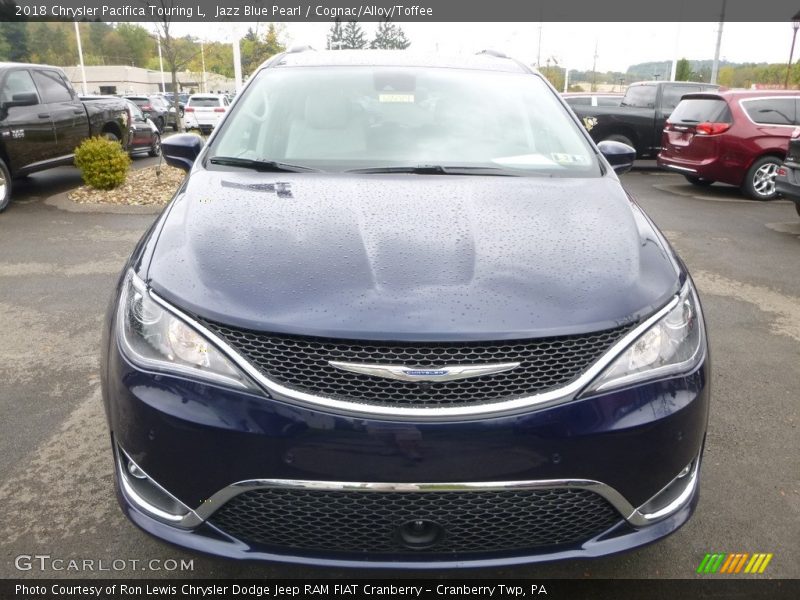 Jazz Blue Pearl / Cognac/Alloy/Toffee 2018 Chrysler Pacifica Touring L
