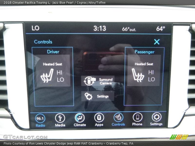 Jazz Blue Pearl / Cognac/Alloy/Toffee 2018 Chrysler Pacifica Touring L