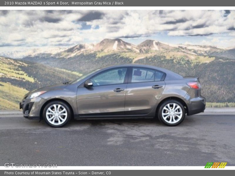 Metropolitan Gray Mica / Black 2010 Mazda MAZDA3 s Sport 4 Door