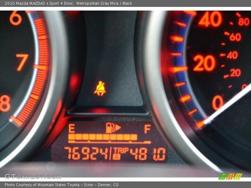 Metropolitan Gray Mica / Black 2010 Mazda MAZDA3 s Sport 4 Door