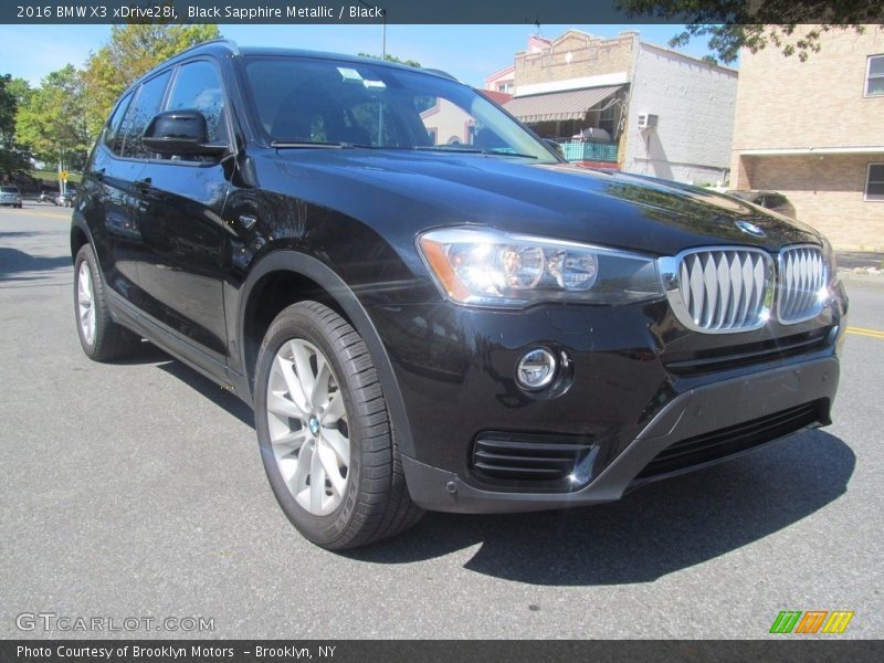 Black Sapphire Metallic / Black 2016 BMW X3 xDrive28i
