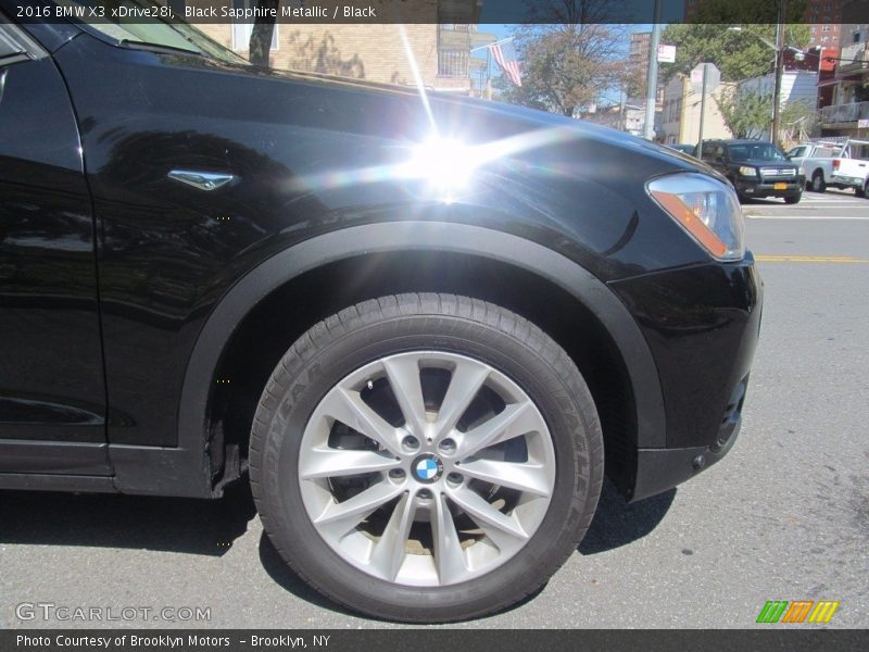 Black Sapphire Metallic / Black 2016 BMW X3 xDrive28i