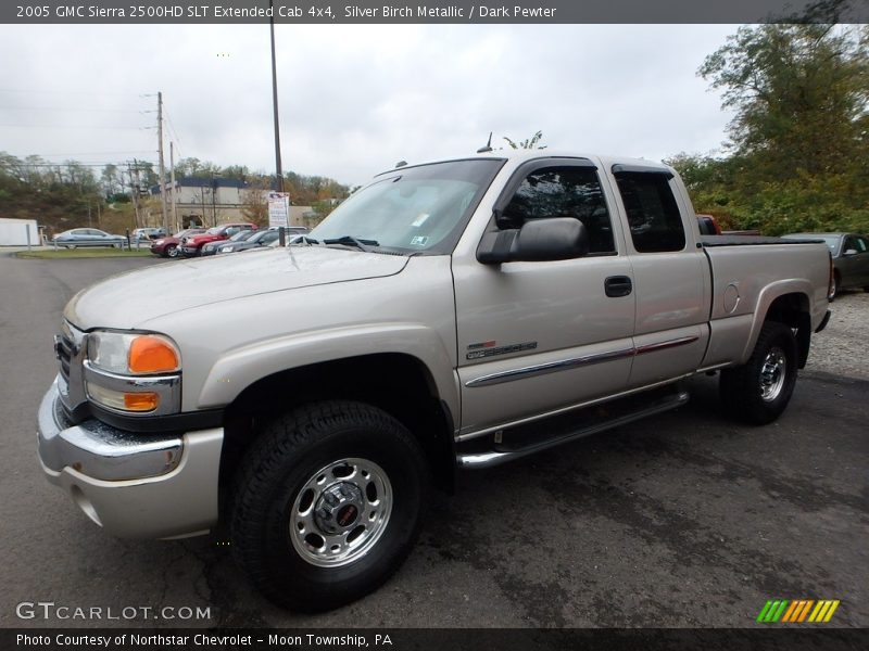 Silver Birch Metallic / Dark Pewter 2005 GMC Sierra 2500HD SLT Extended Cab 4x4