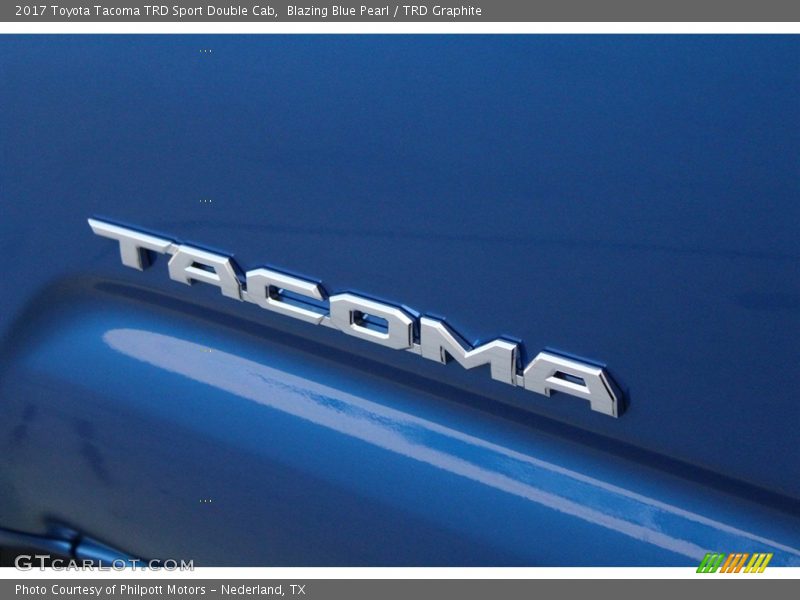 Blazing Blue Pearl / TRD Graphite 2017 Toyota Tacoma TRD Sport Double Cab