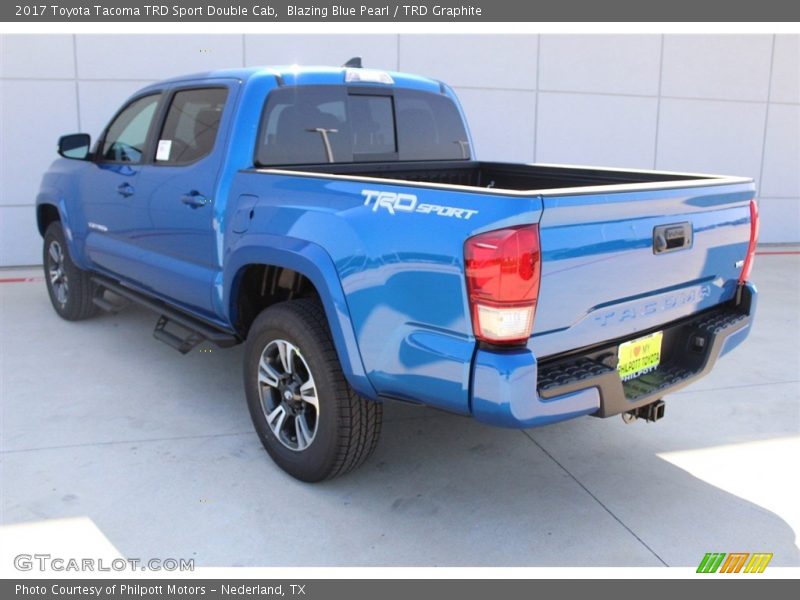 Blazing Blue Pearl / TRD Graphite 2017 Toyota Tacoma TRD Sport Double Cab