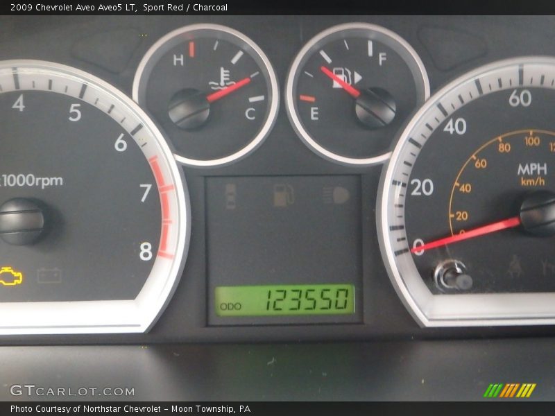Sport Red / Charcoal 2009 Chevrolet Aveo Aveo5 LT