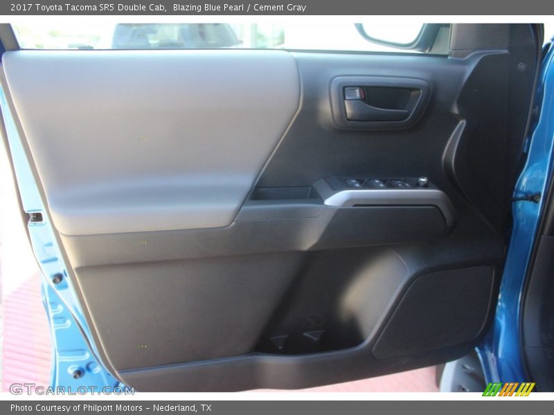 Blazing Blue Pearl / Cement Gray 2017 Toyota Tacoma SR5 Double Cab