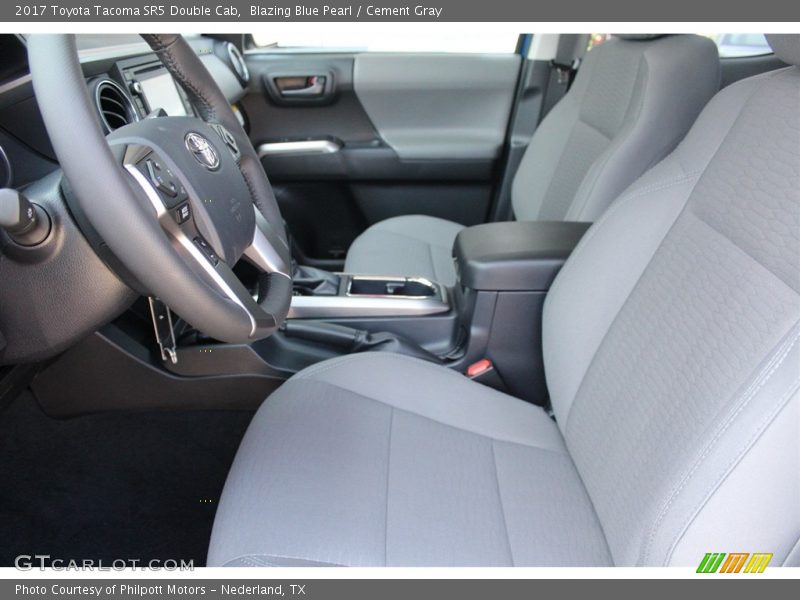 Blazing Blue Pearl / Cement Gray 2017 Toyota Tacoma SR5 Double Cab