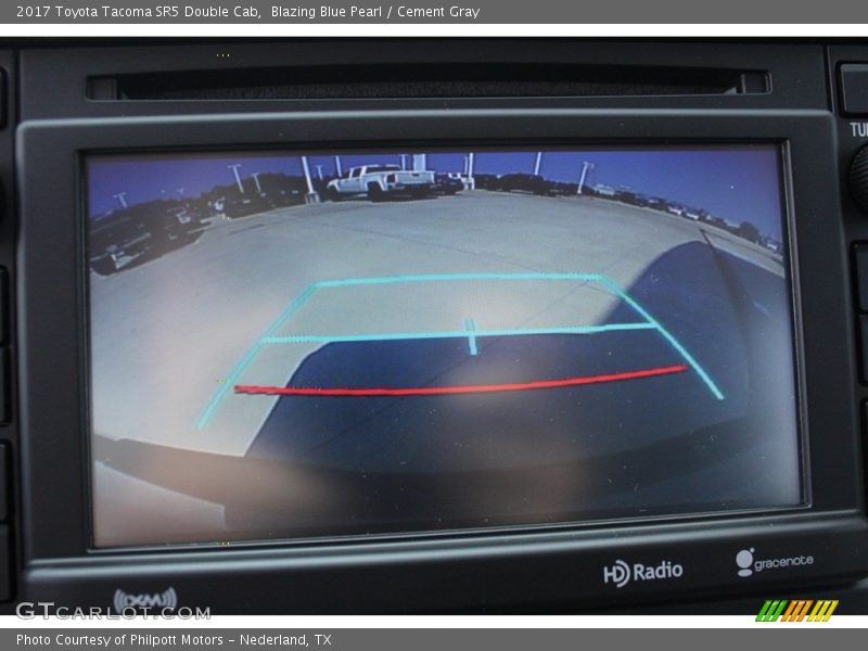 Blazing Blue Pearl / Cement Gray 2017 Toyota Tacoma SR5 Double Cab