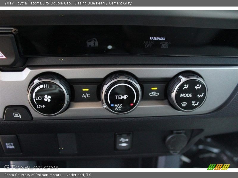 Blazing Blue Pearl / Cement Gray 2017 Toyota Tacoma SR5 Double Cab