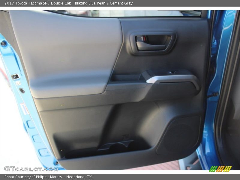 Blazing Blue Pearl / Cement Gray 2017 Toyota Tacoma SR5 Double Cab