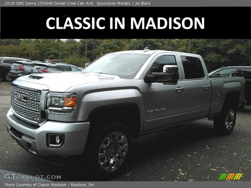 Quicksilver Metallic / Jet Black 2018 GMC Sierra 2500HD Denali Crew Cab 4x4