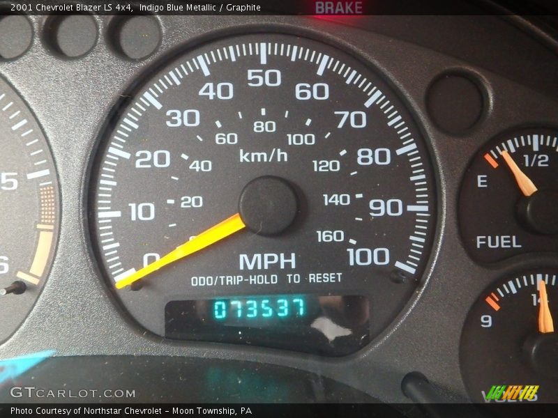 Indigo Blue Metallic / Graphite 2001 Chevrolet Blazer LS 4x4