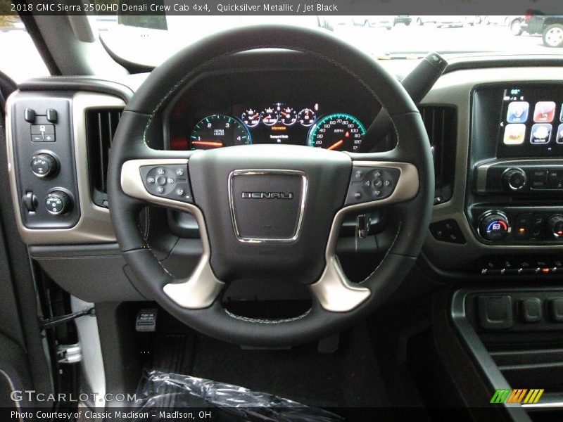 Quicksilver Metallic / Jet Black 2018 GMC Sierra 2500HD Denali Crew Cab 4x4