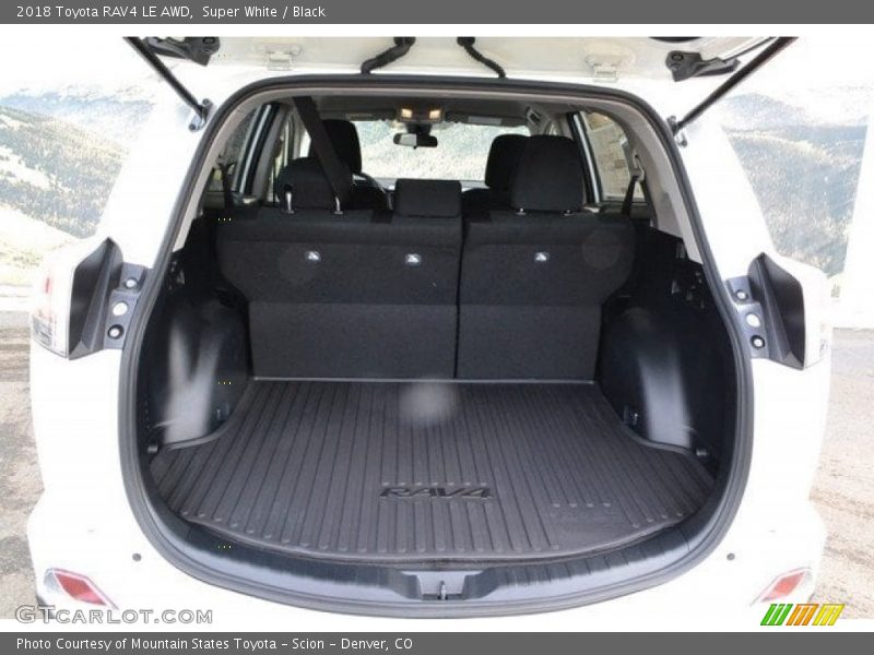 Super White / Black 2018 Toyota RAV4 LE AWD