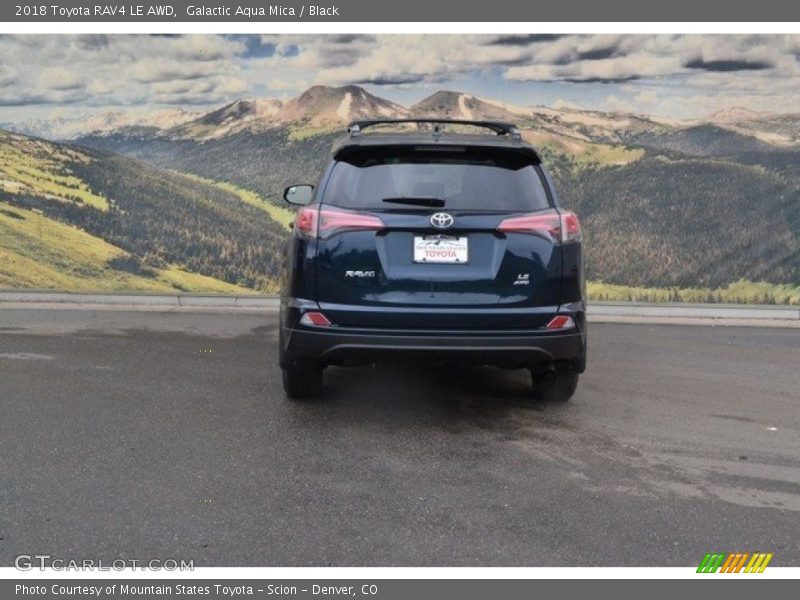 Galactic Aqua Mica / Black 2018 Toyota RAV4 LE AWD