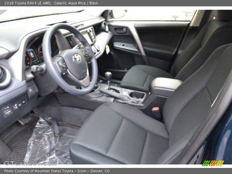 Galactic Aqua Mica / Black 2018 Toyota RAV4 LE AWD