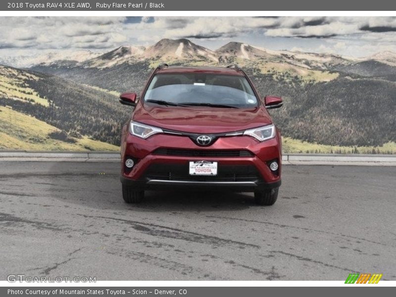 Ruby Flare Pearl / Black 2018 Toyota RAV4 XLE AWD