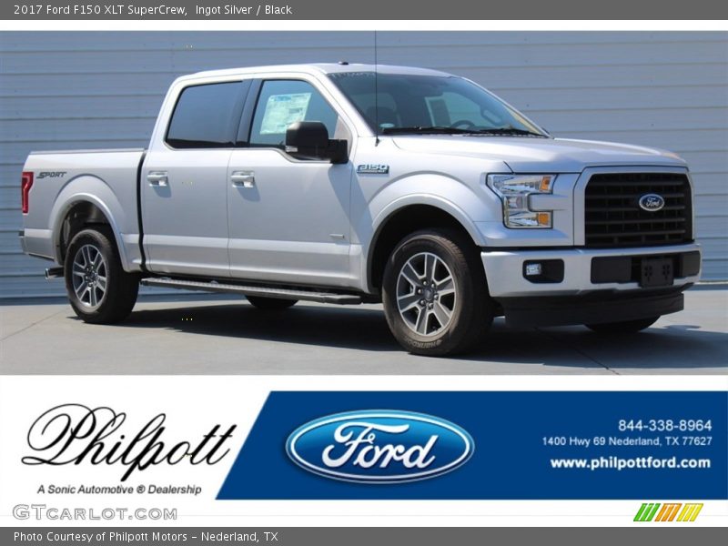 Ingot Silver / Black 2017 Ford F150 XLT SuperCrew