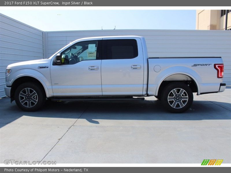 Ingot Silver / Black 2017 Ford F150 XLT SuperCrew
